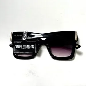 NWT True Religion Oversized Square Sunglasses Marble Arms Gold Trim True Religion | Accessories | New Original True Religion  main image 2